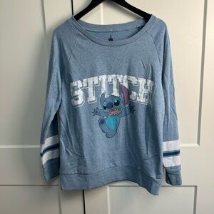 Disney Parks Authentic Stitch Pullover Sweatshirt Blue Women's M